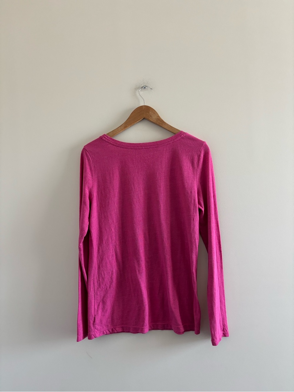 Y2K VTG American Eagle T-Shirt Pink Logo Spellout Long Sleeve Womens L Preppy - Picture 2 of 10
